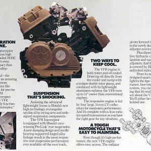 1986 Honda VFR750F Original Advertising