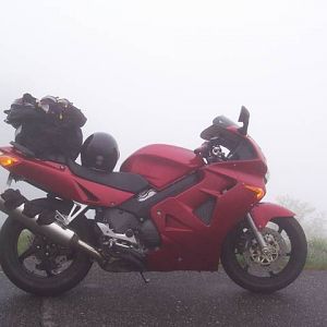 Foggy ride on Blue Ridge Parkway
