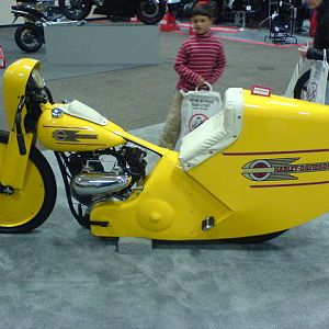CW show yellow bike