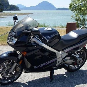 My 92 VFR 750 at Porteau Cove near Squamish, BC