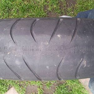 wrecked tyre