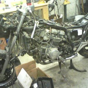 bike 1... Holy crap. I think there is a V65 Magna in there some where!