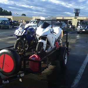 The morning of the VFR track bikes debut
