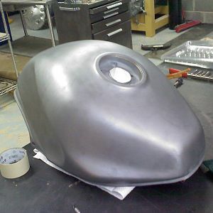 sandblasted tank