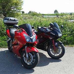 My VFR with my mates ER-6 (Ninja 650R)