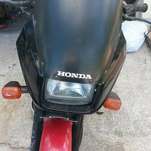 front of bike before i restore