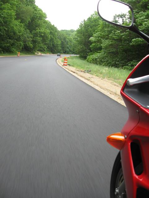 2001 VFR on a newly paved road in Michigan