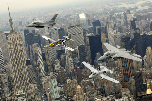 A-10 & F-15 & F-16 & P-51