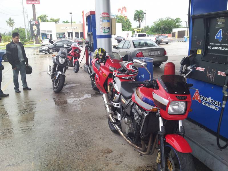 Stop for gas in an Island Round