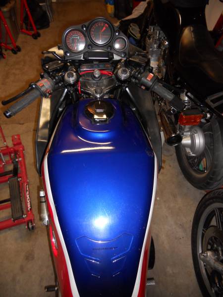 VF1000R getting her clothes put back on.